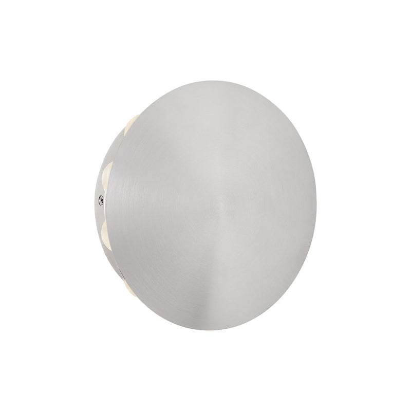 Oxygen Lighting Rickie 8" LED Outdoor Sconce, Brushed Aluminum