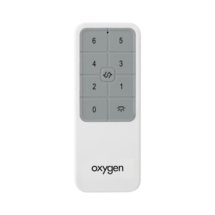 Oxygen Lighting Fan DC Motor Remote, White