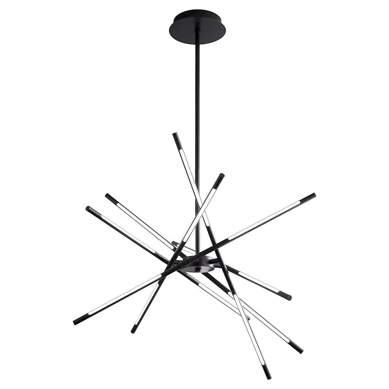 Oxygen Lighting Palillos 12 Light Pendant, Black