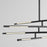 Oxygen Lighting Palillos 8 Light Pendant, Black