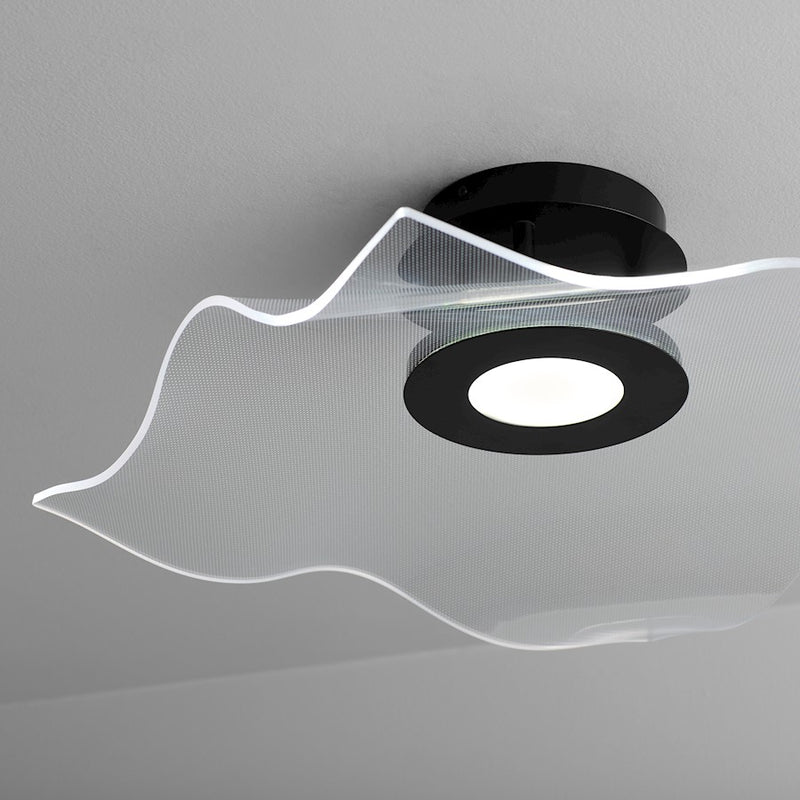 Oxygen Lighting Medusa 1 Light 20" Flush Mount, Black