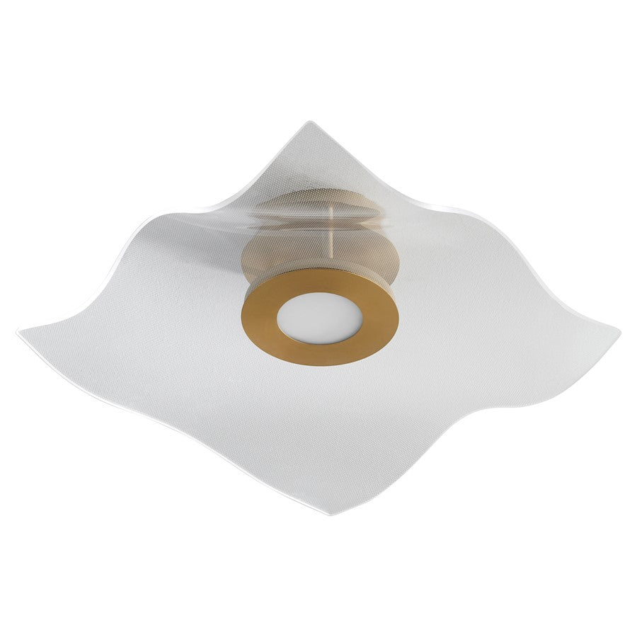 Oxygen Lighting Medusa 1 Light 20" Flush Mount, Aged Brass - 3-807-40