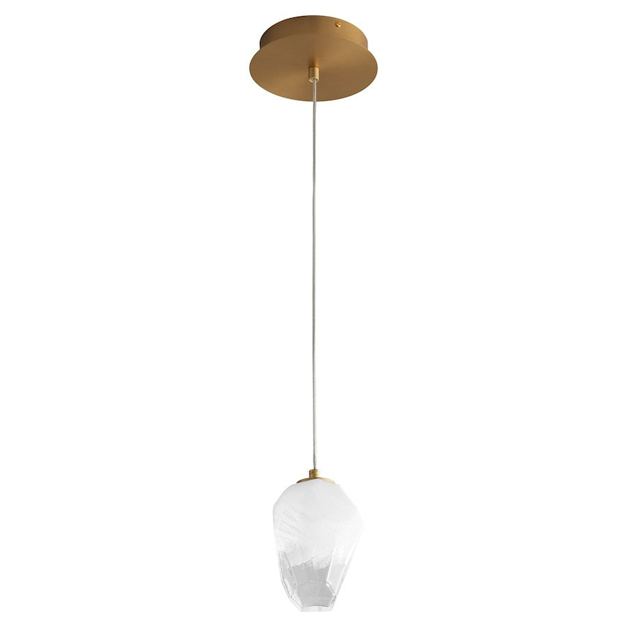 Oxygen Lighting Vivo 1 Light Pendant, Aged Brass - 3-809-40