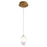 Oxygen Lighting Vivo 1 Light Pendant, Aged Brass