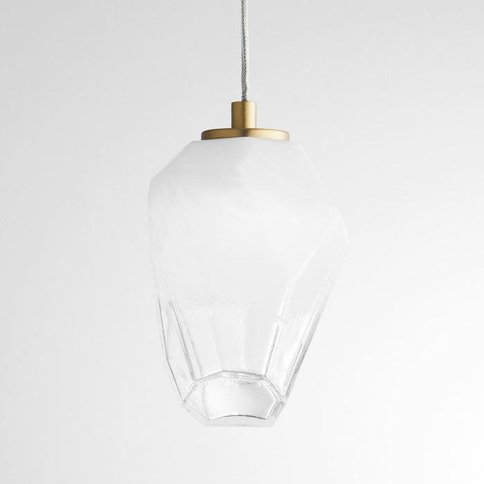 Oxygen Lighting Vivo 1 Light Pendant, Aged Brass