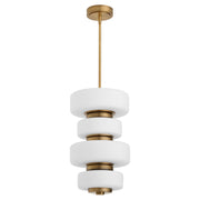 Oxygen Lighting Favo 24" 5Cct Pendant, Brushed Brass - 3-81-56