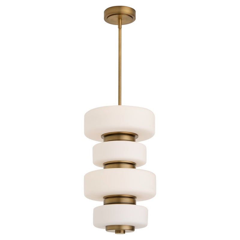 Oxygen Lighting Favo 24" 5Cct Pendant, Brushed Brass