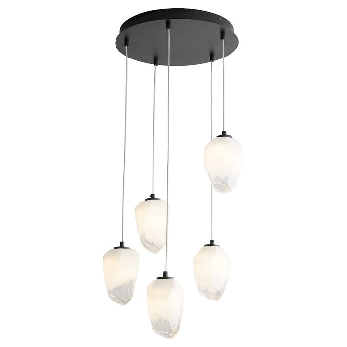 Oxygen Lighting Vivo 5 Light Pendant, Black