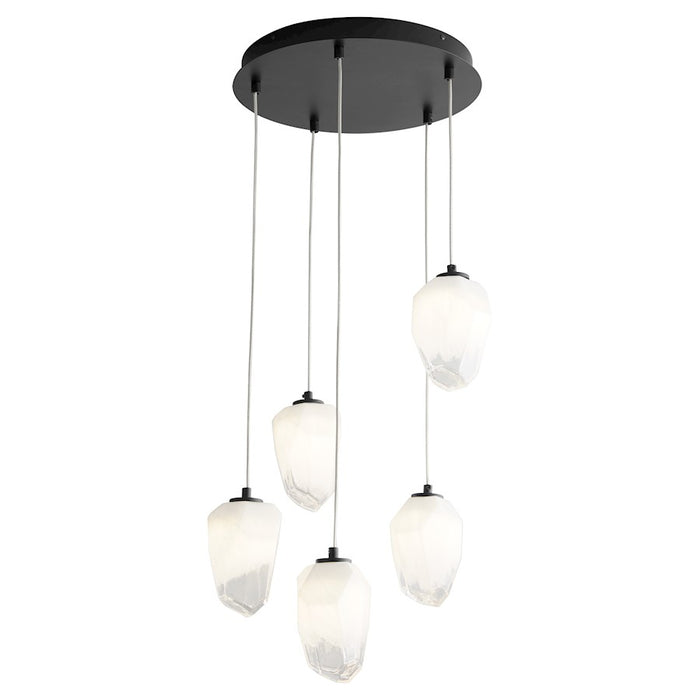 Oxygen Lighting Vivo 5 Light Pendant, Black