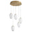 Oxygen Lighting Vivo 5 Light Pendant, Aged Brass - 3-810-40