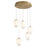 Oxygen Lighting Vivo 5 Light Pendant, Aged Brass