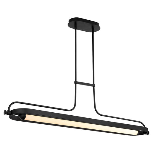 Oxygen Lighting Braem 48" 5Cct Linear Chandelier, Black