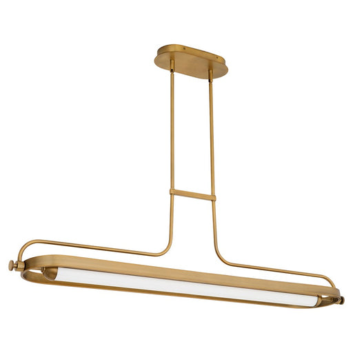 Oxygen Lighting Braem 48" 5Cct Linear Chandelier, Brushed Brass - 3-812-56