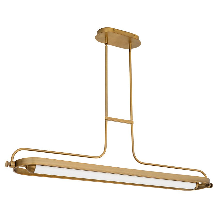 Oxygen Lighting Braem 48" 5Cct Linear Chandelier, Brushed Brass - 3-812-56