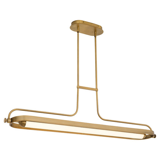 Oxygen Lighting Braem 48" 5Cct Linear Chandelier, Brushed Brass