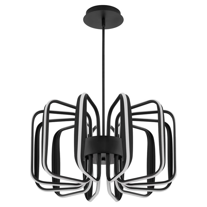 Oxygen Lighting Roto 12Lt 5Cct Pendant, Black - 3-819-15