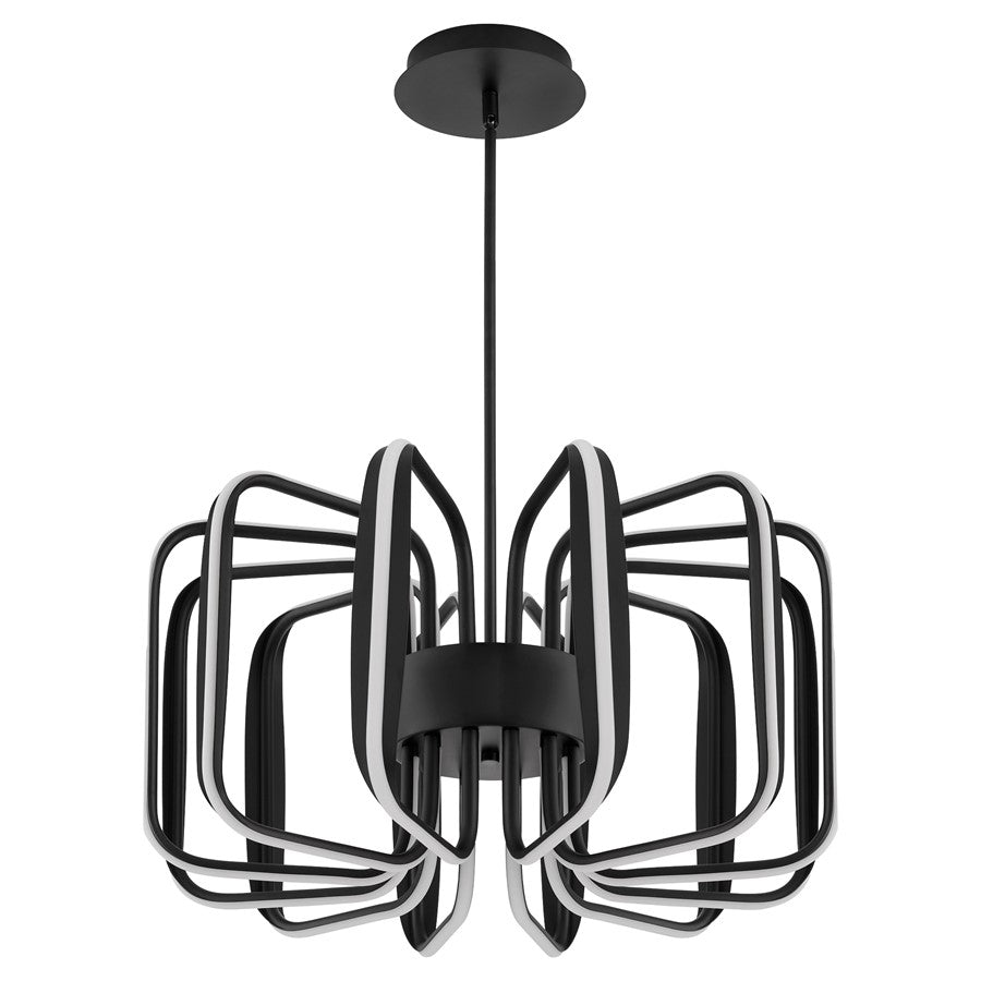 Oxygen Lighting Roto 12Lt 5Cct Pendant, Black - 3-819-15