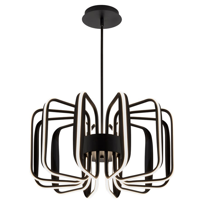 Oxygen Lighting Roto 12Lt 5Cct Pendant, Black