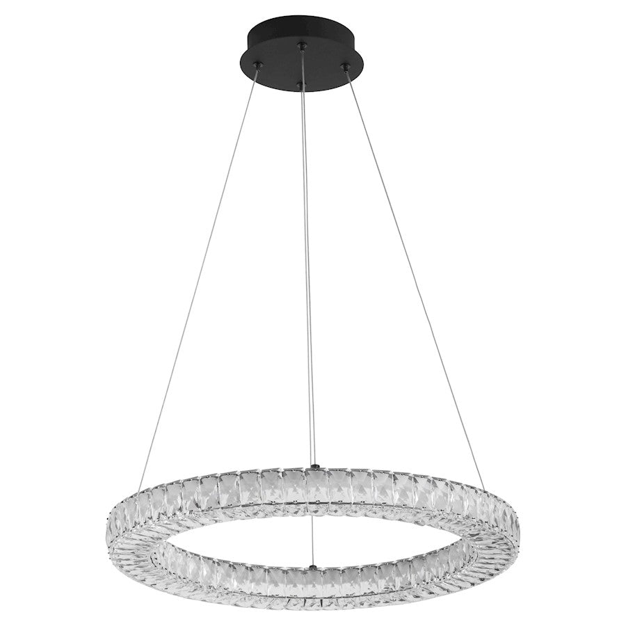 Oxygen Lighting Élan 1 Light 24" Pendant, Black - 3-874-15