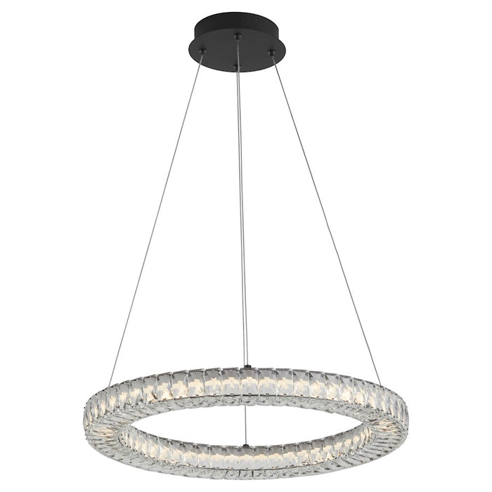 Oxygen Lighting Elan 1 Light 24" Pendant, Black