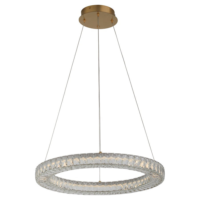 Oxygen Lighting Elan 1 Light 24" Pendant, Aged Brass