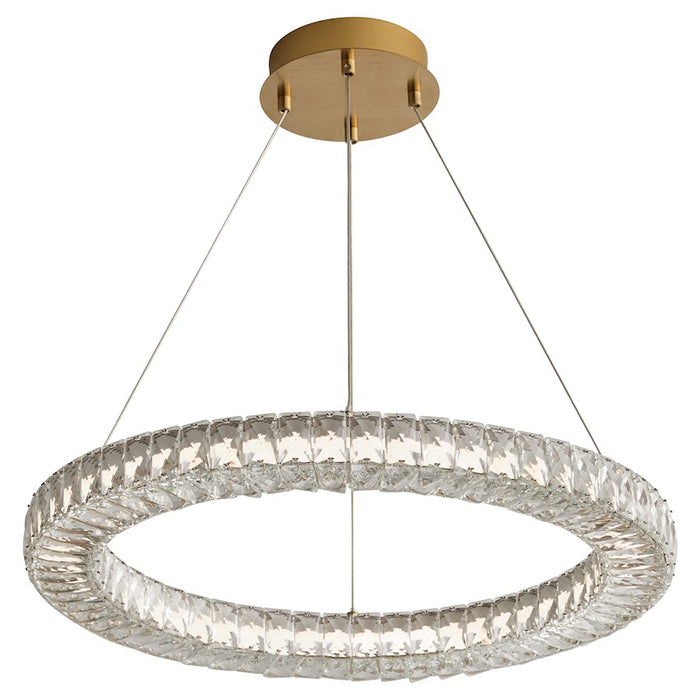 Oxygen Lighting Elan 1 Light 24" Pendant, Aged Brass