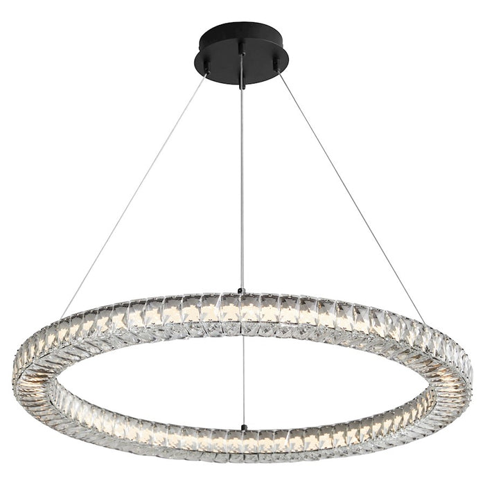 Oxygen Lighting Elan 1 Light 32" Pendant, Black