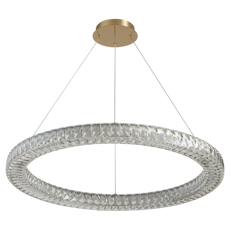 Oxygen Lighting Élan 1 Light 32" Pendant, Aged Brass - 3-875-40