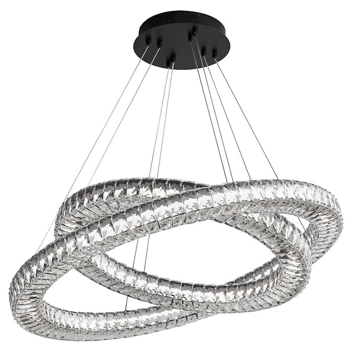 Oxygen Lighting Elan 2 Light Pendant, Black