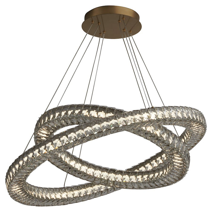 Oxygen Lighting Elan 2 Light Pendant, Aged Brass