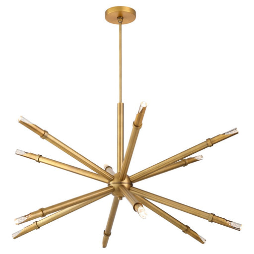 Oxygen Lighting Ionis 42" 3Cct Pendant, Brushed Brass