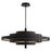 Oxygen Lighting Borealis 36" 5Cct Leather Pendant, Black