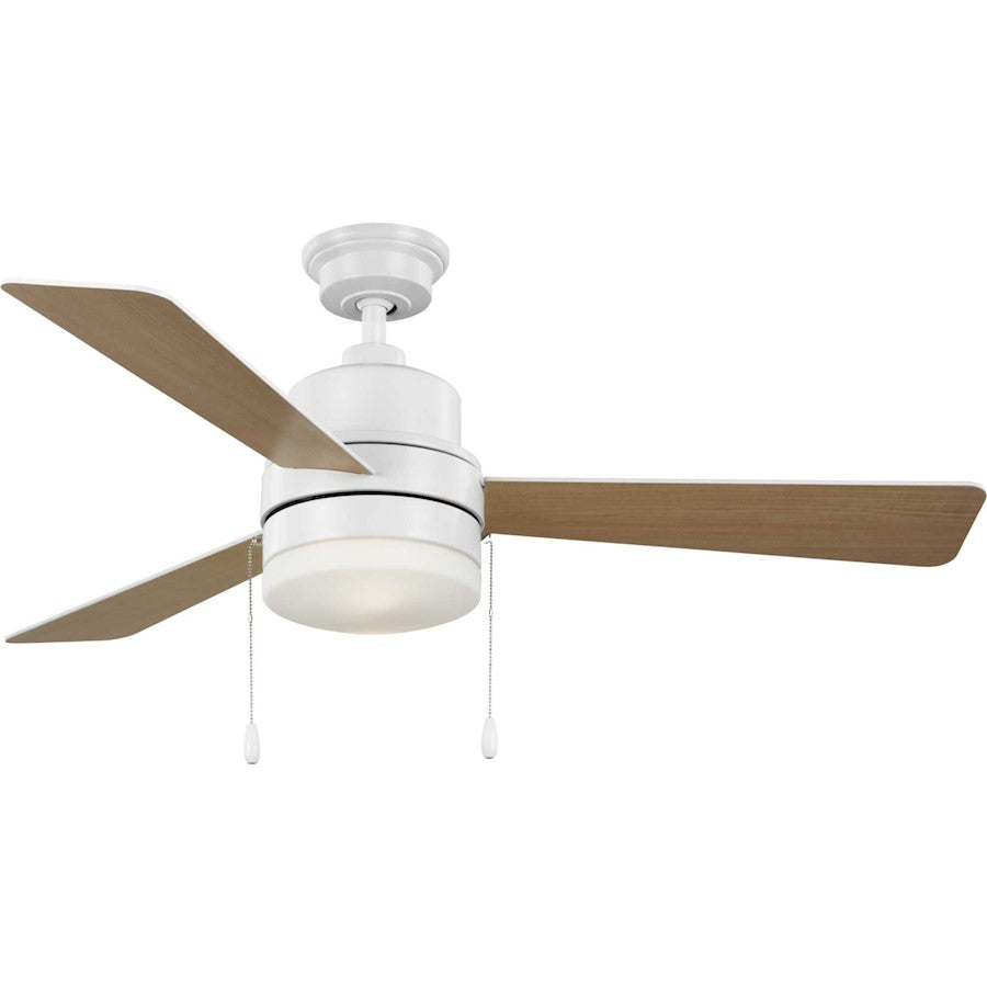 Progress Trevina V 2 Light Ceiling Fan/Light Kit, White/Opal - P250076-028-WB