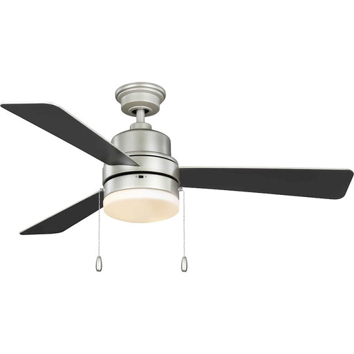 Progress Trevina V 2 Light Ceiling Fan/Light Kit, Nickel/Opal - P250076-152-WB