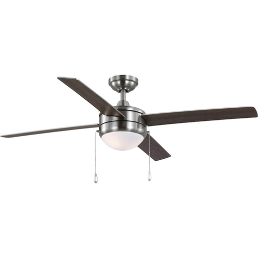 Progress McLennan II 2 Light Ceiling Fan/Light Kit, Nkl/Frost - P250089-009-WB