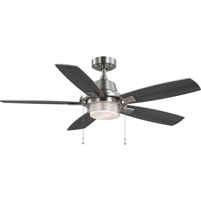 Progress Freestone 2 Light Ceiling Fan/Light Kit, Nickel/Frost - P250095-009-WB