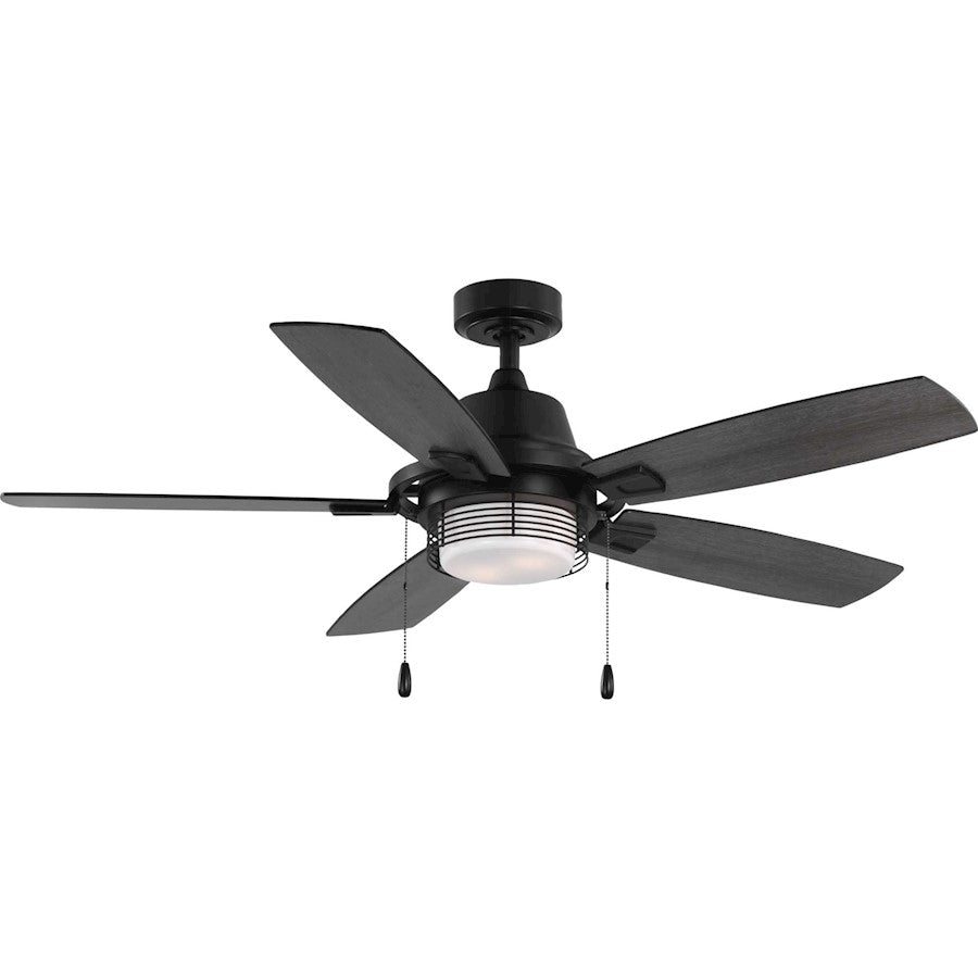 Progress Freestone 2 Light Ceiling Fan/Light Kit, Black/Frost - P250095-31M-WB