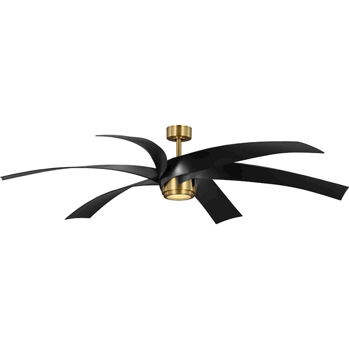 Progress Insigna 6 Blade 72" Ceiling Fan, Brass/Black/Frosted - P250108-163-30