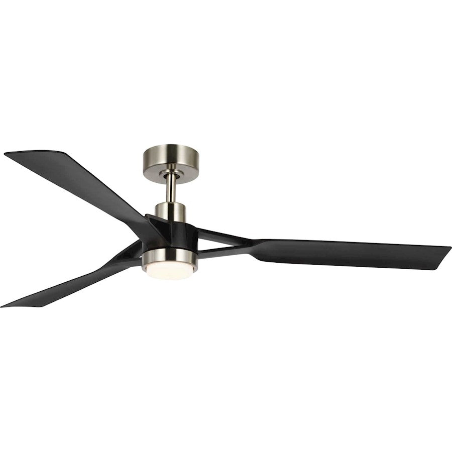 Progress Belen 3 Blade 60" Ceiling Fan, Remote, NK/Black/WH - P250111-009-30