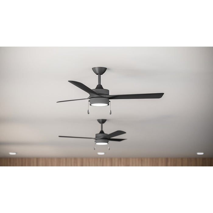 Progress Lighting Axion I 52" LED 1Lt Ceiling Fan, Black/Black