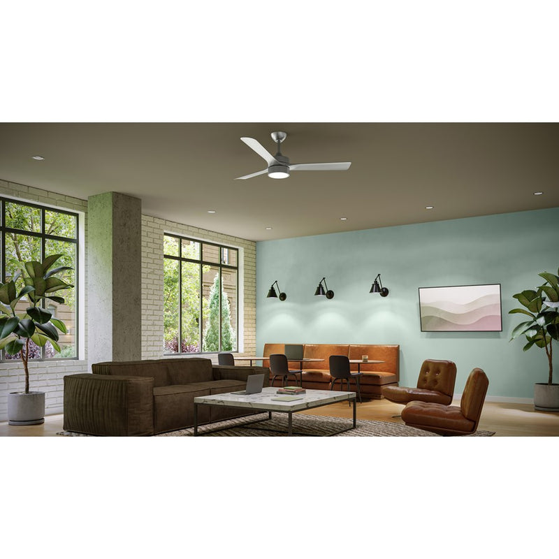Progress Lighting Axion II 52" LED 1Lt Ceiling Fan, Nickel/Silver