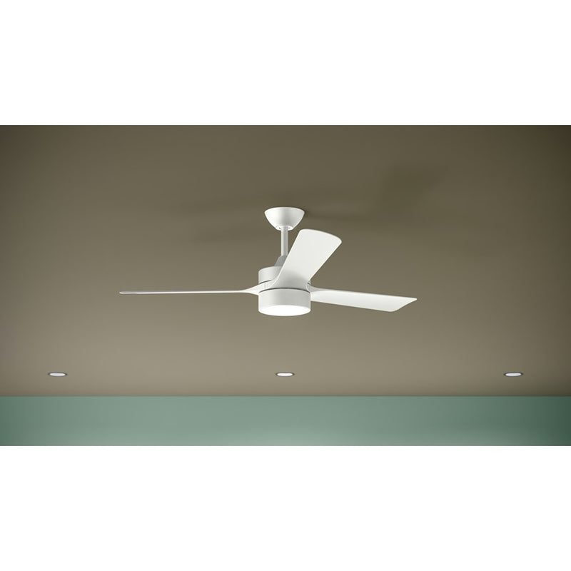 Progress Lighting Axion II 52" LED 1Lt Ceiling Fan, White/White