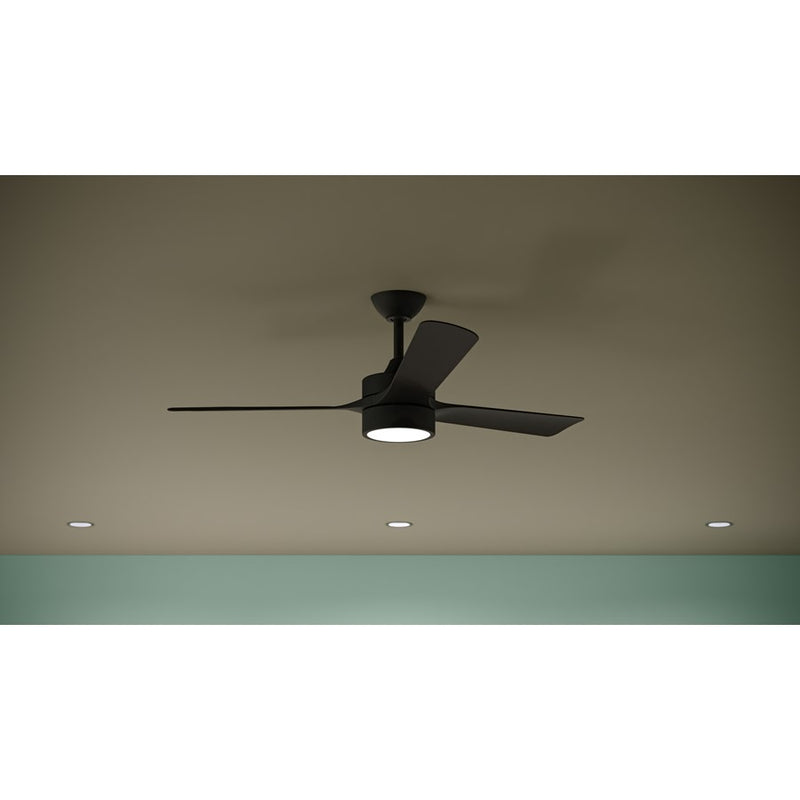Progress Lighting Axion II 52" LED 1Lt Ceiling Fan, Black/Black