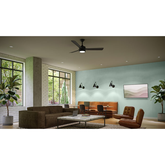 Progress Lighting Axion II 52" LED 1Lt Ceiling Fan, Black/Black