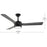 Progress Lighting Axion II 52" LED 1Lt Ceiling Fan, Black/Black