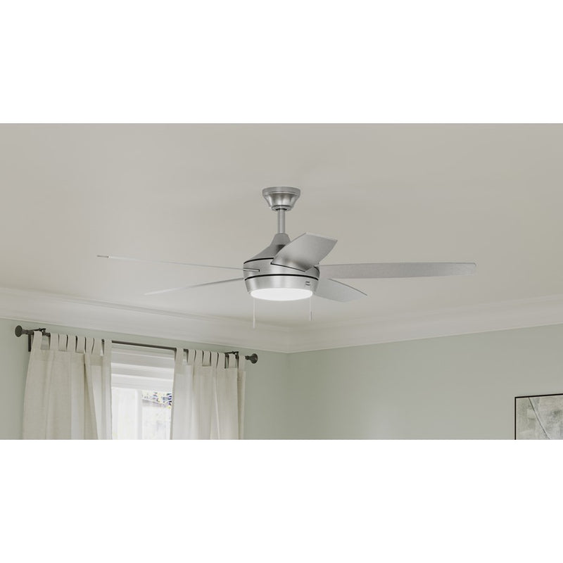 Progress Lighting Nolyn V 52" LED 1Lt Ceiling Fan, Nickel/Silver