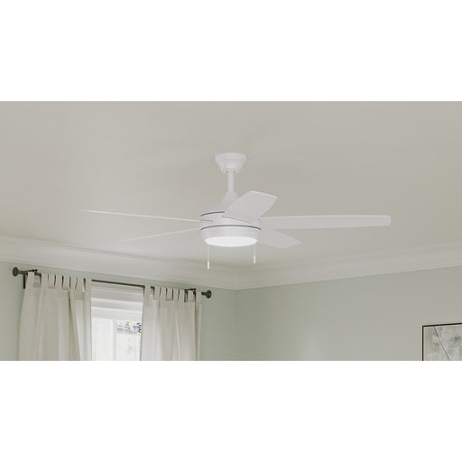 Progress Lighting Nolyn V 52" LED 1Lt Ceiling Fan, White/White