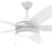 Progress Lighting Nolyn V 52" LED 1Lt Ceiling Fan, White/White