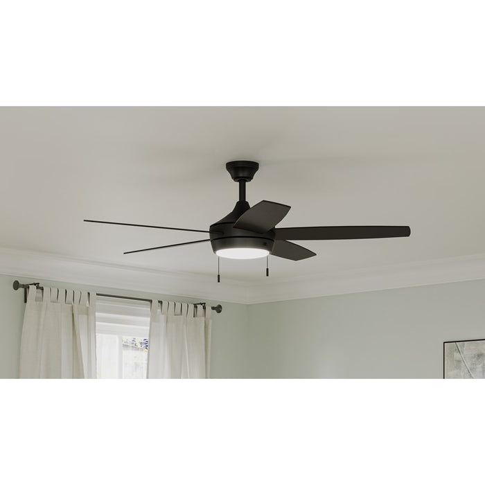Progress Lighting Nolyn V 52" LED 1Lt Ceiling Fan, Black/Black