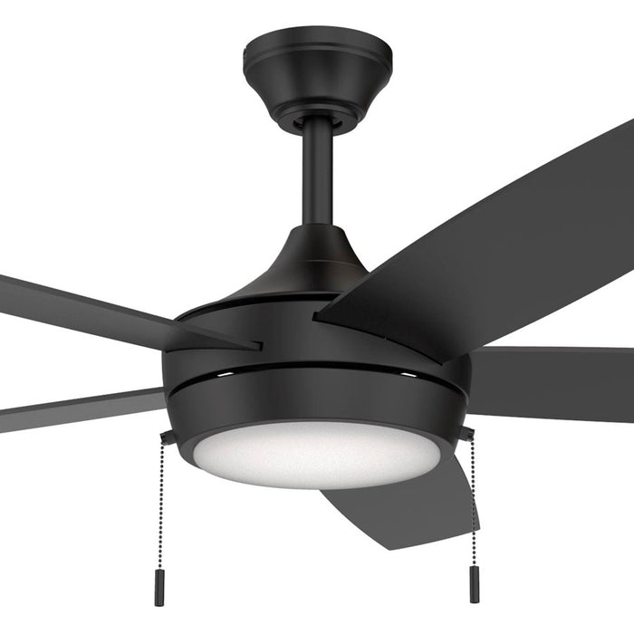 Progress Lighting Nolyn V 52" LED 1Lt Ceiling Fan, Black/Black